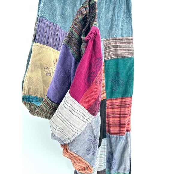 Kathmandu Imports Patchwork Harem Pants Boho Festival Drop Crotch Hippie Yoga OS - Picture 9 of 12